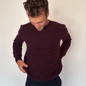 Men's Maroon American Trench Sweater